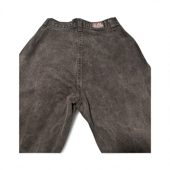 Vintage Ozark Mountain Jeans Womens 26"/32" High Rise Tapered Washed Black Y2K - Picture 7 of 9